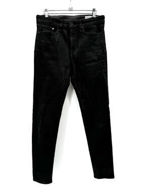 Rag & Bone Nina High-Rise Coated Skinny Jeans Womens 28 Black Zip Fly Belt Loops